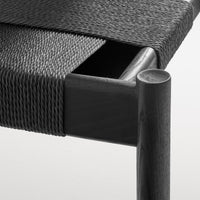 Invitation 64&quot; Bench in Black on Ash - Angle 8