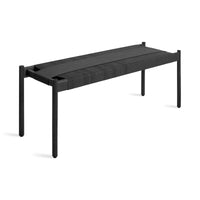 Invitation 48&quot; Bench in Black on Ash - Angle 4