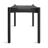 Invitation 48&quot; Bench in Black on Ash - Angle 5
