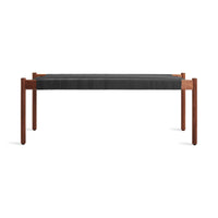Invitation 48&quot; Bench in Walnut - Angle 1