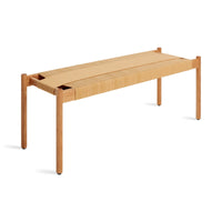 Invitation 48" Bench in White Oak - Angle 4