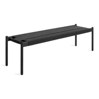 Invitation 64&quot; Bench in Black on Ash - Angle 4