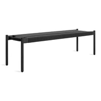 Invitation 64&quot; Bench in Black on Ash - Angle 3