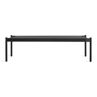 Invitation 64&quot; Bench in Black on Ash - Angle 1