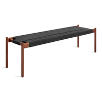 Invitation 64&quot; Bench in Walnut - Angle 4