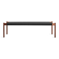 Invitation 64&quot; Bench in Walnut - Angle 1