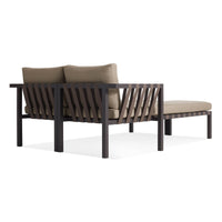 Jibe Outdoor Daybed in Carbon / Sunbrella Taupe - Angle 5