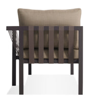 Jibe Outdoor Sun Lounger in Carbon / Sunbrella Taupe - Angle 7