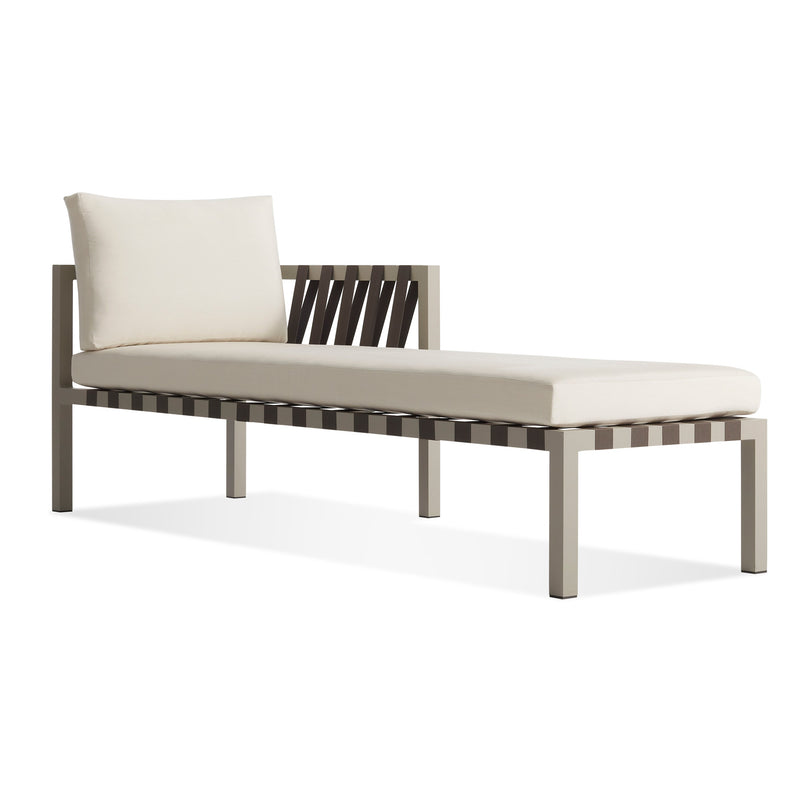 Jibe Outdoor Sun Lounger in Grey / Sunbrella Canvas