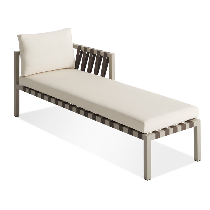 Jibe Outdoor Sun Lounger in Grey / Sunbrella Canvas