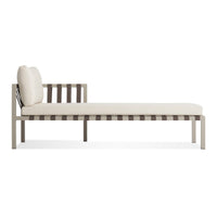 Jibe Outdoor Sun Lounger in Grey / Sunbrella Canvas - Angle 3