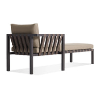 Jibe Outdoor Sun Lounger in Carbon / Sunbrella Taupe - Angle 5