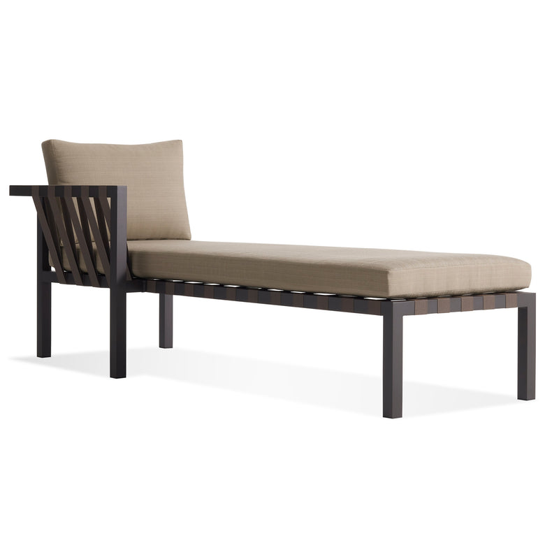 Jibe Outdoor Sun Lounger en Carbon / Sunbrella Taupe
