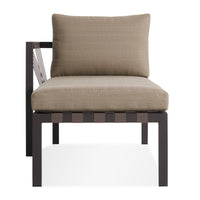 Jibe Outdoor Sun Lounger in Carbon / Sunbrella Taupe - Angle 4