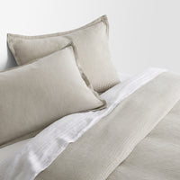 Kimball Stripe Duvet Set in Charcoal / White Stripe - Angle 7