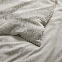Kimball Stripe Duvet Set in Charcoal / White Stripe - Angle 9