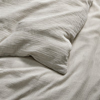 Kimball Stripe Duvet Set in Charcoal / White Stripe - Angle 9