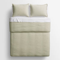 Kimball Stripe Duvet Set in Loden Green / Putty Stripe - Angle 11