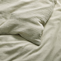 Kimball Stripe Duvet Set in Loden Green / Putty Stripe - Angle 9