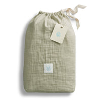 Kimball Stripe Duvet Set in Loden Green / Putty Stripe - Angle 12