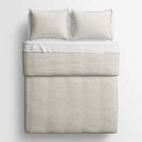 Kimball Stripe Duvet Set in White / Putty Stripe - Angle 11