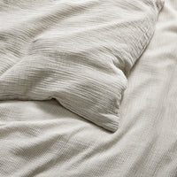 Kimball Stripe Duvet Set in White / Putty Stripe - Angle 9