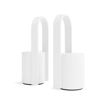 Kettle Bookends in White - Angle 4