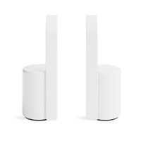 Kettle Bookends in White - Angle 2
