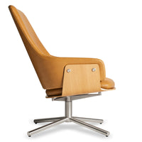 Lock Lounge Chair en Canyon Leather - ángulo 3