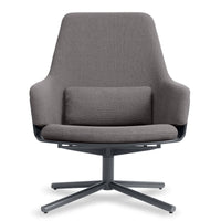 Lock Lounge Chair in Condit Charcoal - Angle 1