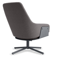 Lock Lounge Chair in Condit Charcoal - Angle 4