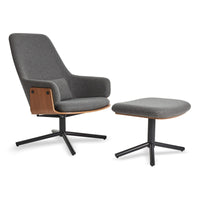 Lock Lounge Chair in Gabro Grey - Angle 6