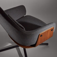 Lock Lounge Chair in Gabro Grey - Angle 8