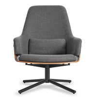 Lock Lounge Chair in Gabro Grey - Angle 1