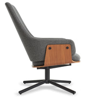 Lock Lounge Chair in Gabro Grey - Angle 3