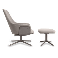 Lock Ottoman in Condit Silver Grey - Angle 5