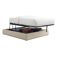 Lid Platform Storage Bed in Barto Sand - Angle 8