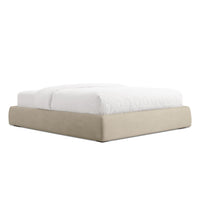 Lid Platform Storage Bed in Barto Sand - Angle 1