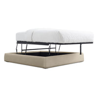 Lid Platform Storage Bed in Barto Sand - Angle 3