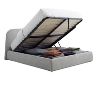 Lid Storage Bed in Vesper Light Grey - Angle 9