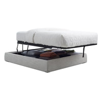 Lid Platform Storage Bed in Vesper Light Grey - Angle 8
