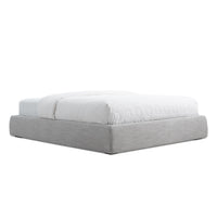 Lid Platform Storage Bed in Vesper Light Grey - Angle 1