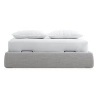 Lid Platform Storage Bed in Vesper Light Grey - Angle 6