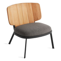 Low Fade Outdoor Lounge Chair in Toohey Charcoal - Angle 5