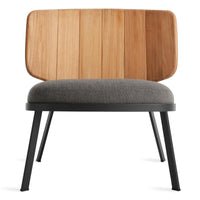 Low Fade Outdoor Lounge Chair in Toohey Charcoal - Angle 1