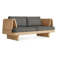 Loophole Outdoor 2 Seat Sofa in Toohey Charcoal - Angle 3