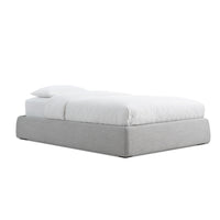 Lid Platform Bed in Vesper Light Grey - Angle 5