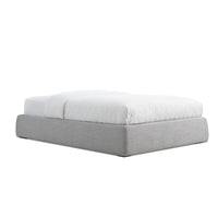 Lid Platform Bed in Vesper Light Grey - Angle 1