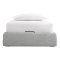 Lid Platform Bed in Vesper Light Grey - Angle 4