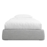 Lid Platform Bed in Vesper Light Grey - Angle 2